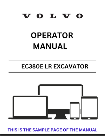 Inside this manual, you'll find detailed instructions on machine controls, maintenance procedures, and troubleshooting tips, ensuring you can maximize the performance of your EC380E LR. The user-friendly layout allows for quick reference, making it an invaluable resource for both new and experienced operators.