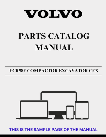 Discover the comprehensive VOLVO ECR58F Compactor Excavator CEX Parts Catalog Manual, designed specifically for serial number 11001. This PDF file is an essential resource for anyone looking to maintain or repair their excavator, providing detailed diagrams and part numbers to ensure you find exactly what you need.