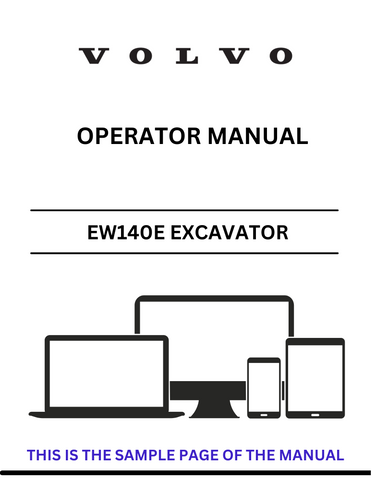 Discover the comprehensive operator manual for the VOLVO EW140E Excavator. Download the PDF file for essential guidelines and operational insights.