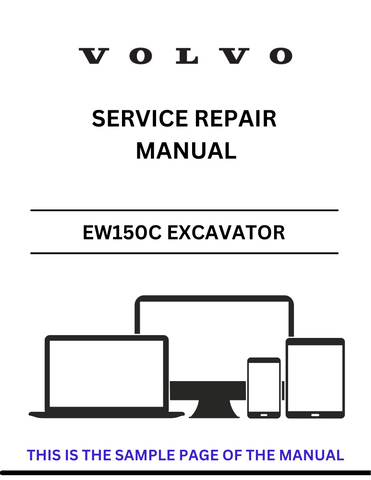 Discover the comprehensive service repair manual for the Volvo EW150C Excavator. Download the PDF for expert guidance on maintenance and repairs.
