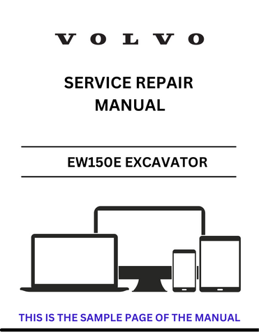  Access the VOLVO EW150E Excavator service repair manual in PDF format. Ensure optimal performance with detailed instructions and maintenance guidelines.