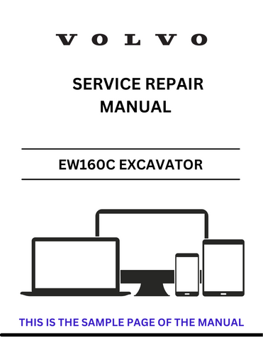 Discover the comprehensive service repair manual for the VOLVO EW160C Excavator. Download the PDF for expert guidance on maintenance and repairs.