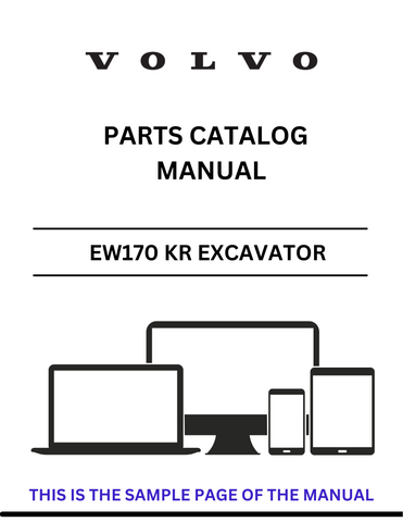 Discover the comprehensive parts catalog manual for the VOLVO EW170 KR Excavator. Access the PDF file for detailed specifications and maintenance information.