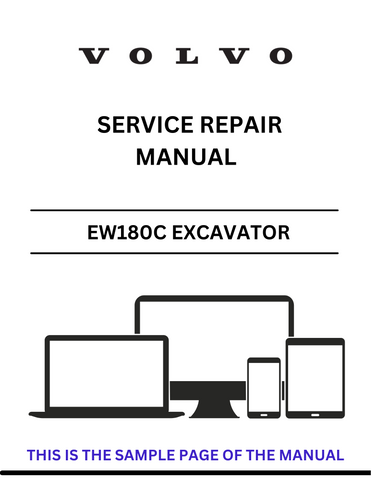 Access the VOLVO EW180C Excavator service repair manual in PDF format. Ensure optimal performance with detailed instructions and maintenance guidelines.