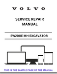 Access the VOLVO EW200E MH Excavator service repair manual in PDF format. Ensure optimal performance with detailed instructions and maintenance guidelines.