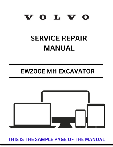 Access the VOLVO EW200E MH Excavator service repair manual in PDF format. Ensure optimal performance with detailed instructions and maintenance guidelines.