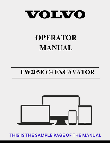 Enhance your operational efficiency with the VOLVO EW205E C4 Excavator Operator Manual, now available in a convenient PDF format. This comprehensive guide is designed to provide you with all the essential information needed to operate your excavator safely and effectively.