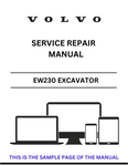Discover the comprehensive service repair manual for the VOLVO EW230 AKERMAN EXC excavator. Download the PDF for expert guidance and maintenance tips.