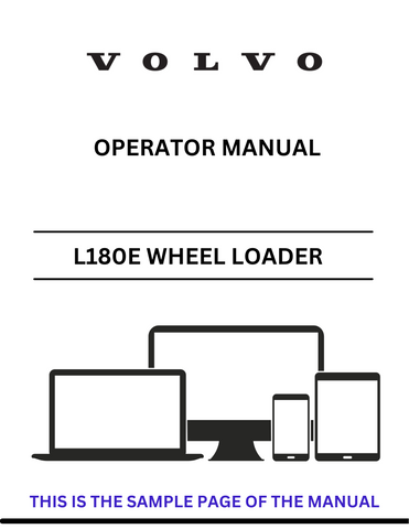 Access the VOLVO L180E Wheel Loader operator manual in PDF format. Get detailed instructions and tips for optimal performance and safety.