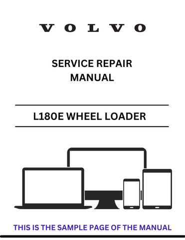 Access the VOLVO L180E Wheel Loader service repair manual in PDF format. Ensure optimal performance with detailed instructions and maintenance guidelines.
