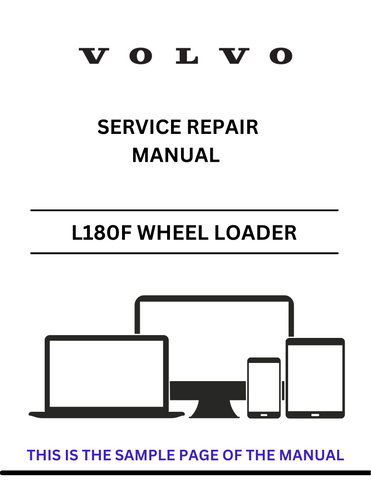 Access the VOLVO L180F Wheel Loader service repair manual in PDF format. Ensure optimal performance with detailed instructions and maintenance guidelines.