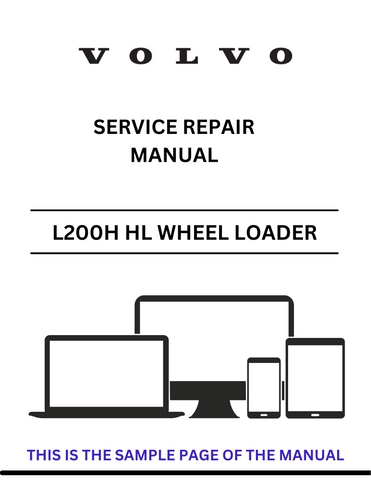 Access the VOLVO L200H HL Wheel Loader service repair manual in PDF format. Ensure optimal performance with detailed instructions and maintenance advice.