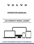 Discover the comprehensive operator manual for the VOLVO L20 Electric Compact Wheel Loader. Download the PDF for essential guidelines and operational insights.
