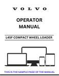 Designed for both novice and experienced operators, this manual includes detailed instructions, safety guidelines, and troubleshooting tips. With easy navigation and clear illustrations, you can quickly find the information you need to operate your VOLVO L45F safely and effectively.