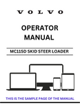 Enhance your operational efficiency with the VOLVO MC115D Skid Steer Loader Operator Manual, now available in a convenient PDF format. This comprehensive guide is designed to provide you with essential information on the features, functions, and maintenance of your skid steer loader, ensuring you get the most out of your equipment.