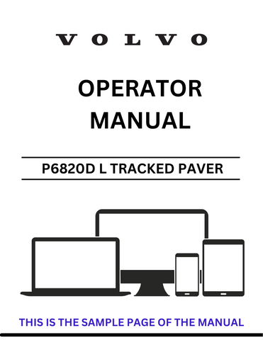 Discover the essential VOLVO P6820D L Tracked Paver Operator Manual, now available in a convenient PDF format. This comprehensive guide is designed to enhance your operational efficiency and ensure optimal performance of your paver. With detailed instructions and clear illustratio
