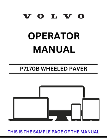 Discover the essential VOLVO P7170B Wheeled Paver Operator Manual, now available in a convenient PDF format. This comprehensive guide is designed to enhance your operational efficiency and ensure optimal performance of your paver. With detailed instructions and insights, you can easily navigate the features and functionalities of the P7170B.