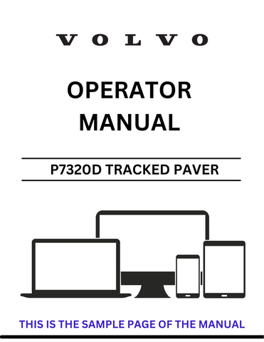 Discover the essential VOLVO P7320D Tracked Paver Operator Manual, now available in a convenient PDF format. This comprehensive guide is designed to enhance your operational efficiency and ensure optimal performance of your paver. With detailed instructions and clear illustrations, you can easily navigate the functionalities and features of the machine.