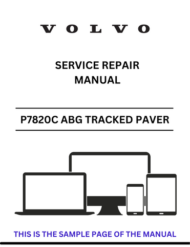 Discover the comprehensive service repair manual for the VOLVO P7820C ABG PID.12762921 tracked paver. Access the PDF file for expert guidance and maintenance tips.