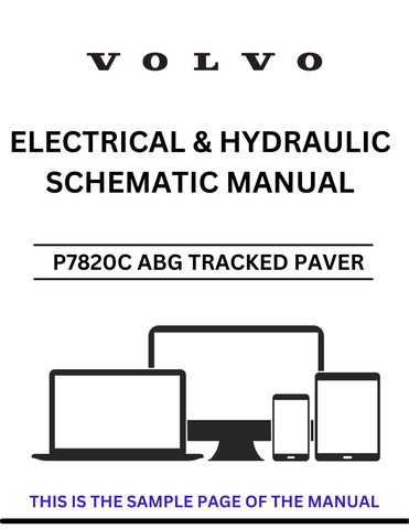 Discover the essential VOLVO P7820C ABG Tracked Paver Electrical and Hydraulic Schematic Manual, designed specifically for model SN 12762921. This comprehensive PDF file serves as a vital resource for technicians and operators, providing detailed schematics that simplify troubleshooting and maintenance tasks.