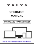 Enhance your operational efficiency with the VOLVO P7820C ABG Tracked Paver Operator Manual, specifically designed for serial number 12762921. This comprehensive PDF file serves as an essential resource for operators, providing detailed instructions and insights into the machine's features and functionalities.