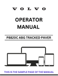 . Enhance your operational efficiency with the VOLVO P8820C ABG Tracked Paver Operator Manual, specifically designed for serial number 12762942. This comprehensive PDF file serves as an essential resource for operators, providing detailed instructions and insights into the machine's features and functionalities.