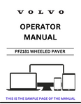 Discover the essential VOLVO PF2181 Wheeled Paver Operator Manual, now available in a convenient PDF format. This comprehensive guide is designed to enhance your operational efficiency and ensure you get the most out of your equipment. With detailed instructions and insights, you can navigate the complexities of paver operation with confidence.