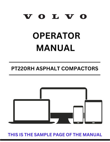 Enhance your operational efficiency with the VOLVO PT220RH Asphalt Compactors Operator Manual. This comprehensive PDF file is designed to provide you with all the essential information needed to operate and maintain your equipment effectively.