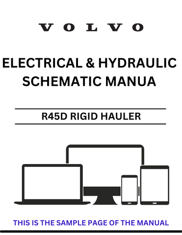 Discover the essential VOLVO R45D Rigid Hauler Electrical and Hydraulic Schematic Manual, now available in a convenient PDF format. This comprehensive guide is designed for professionals and enthusiasts alike, providing detailed schematics that simplify maintenance and troubleshooting for your heavy-duty equipment.