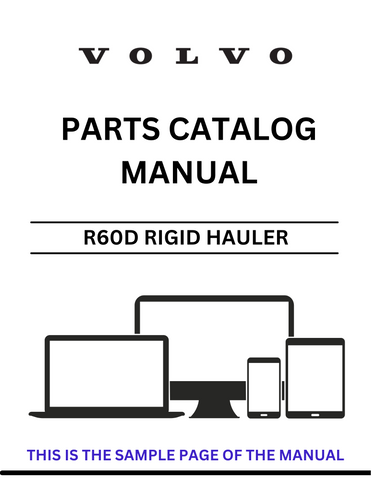 Discover the essential VOLVO R60D Rigid Hauler Parts Catalog Manual, specifically designed for serial number 12561011. This comprehensive PDF file serves as a vital resource for maintenance and repair, ensuring your equipment operates at peak performance.
