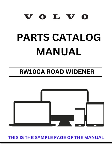 Discover the essential VOLVO RW100A Road Widener Parts Catalog Manual, designed specifically for serial numbers 196960-999999. This comprehensive PDF file serves as a vital resource for maintenance and repair, ensuring your equipment operates at peak performance.