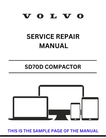 Discover the comprehensive Volvo SD70D Compactor (COS) service repair manual in PDF format. Access detailed instructions for efficient maintenance and repairs.