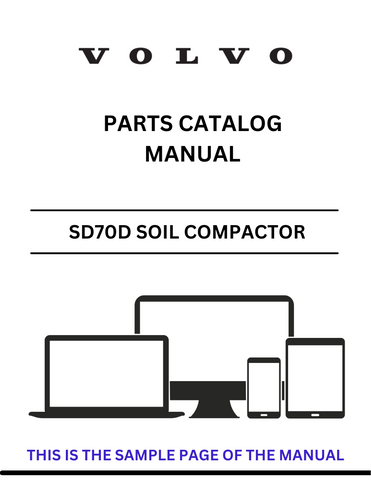 Discover the comprehensive parts catalog manual for the VOLVO SD70D Soil Compactor. Access the PDF file for detailed specifications and maintenance information.
