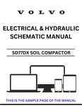 Discover the essential VOLVO SD77DX Soil Compactor Electrical and Hydraulic Schematic Manual, now available in a convenient PDF format. This comprehensive guide is designed for professionals and enthusiasts alike, providing detailed schematics that simplify maintenance and troubleshooting for your compactor.