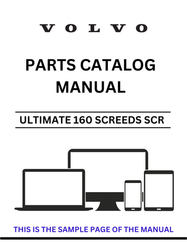 Discover the VOLVO Ultimate 160 Screeds SCR Parts Catalog Manual, a comprehensive PDF resource designed for professionals in the construction and paving industry. This manual, specifically for serial number 1 160 P5170B, provides detailed information on parts and components, ensuring you have the right tools at your fingertips for maintenance and repairs.