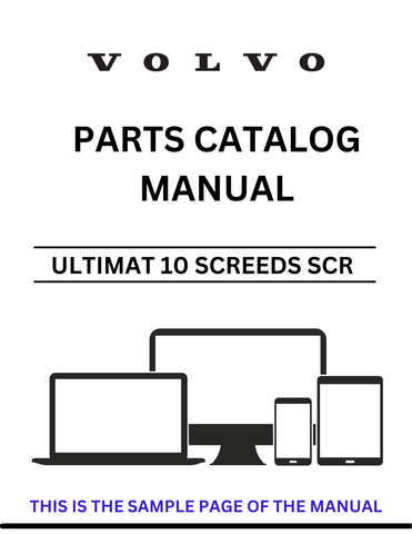 Discover the comprehensive VOLVO ULTIMATE 16 SCREEDS SCR PARTS CATALOG MANUAL, designed specifically for serial number 8/16. This PDF file serves as an essential resource for professionals seeking detailed information on parts and specifications, ensuring you have everything you need at your fingertips.