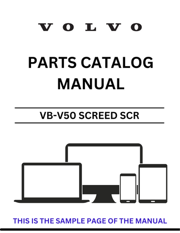 Discover the VOLVO VB-V50 Screed SCR Parts Catalog Manual, a comprehensive PDF resource designed specifically for the SN 2.0 - 0M ABG3870 model. This manual is an essential tool for professionals seeking detailed information on parts and maintenance for optimal performance.
