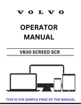 Discover the essential VOLVO VB30 Screed SCR Operator Manual, specifically designed for serial number 12840964. This comprehensive PDF file serves as a vital resource for operators, providing detailed instructions and insights to maximize the performance of your screed machine.