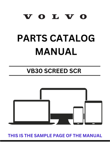 Discover the essential VOLVO VB30 Screed SCR Parts Catalog Manual, specifically designed for serial number 12840964 and compatible with models ranging from 1.5 to 4.0M ABG2820. This comprehensive PDF file serves as a vital resource for maintenance and repair, ensuring your equipment operates at peak performance.