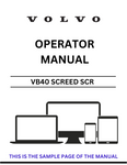 Discover the essential VOLVO VB40 Screed SCR Operator Manual, specifically designed for serial number 12826841. This comprehensive PDF file serves as a vital resource for operators, providing detailed instructions and insights to maximize the performance of your equipment.