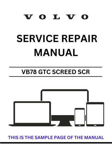  Don't let equipment downtime slow you down. Invest in the VOLVO VB78 GTC Screed Service Repair Manual today and ensure your machinery operates at peak performance. Download your PDF file now and keep your projects on track!