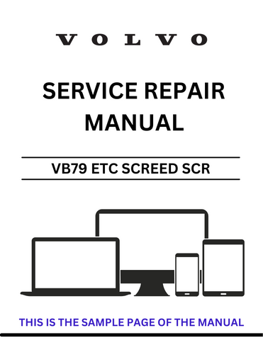 Discover the ultimate resource for maintaining your VOLVO VB79 ETC Screed with our comprehensive Service Repair Manual in PDF format. This manual is meticulously designed to provide you with detailed instructions, diagrams, and troubleshooting tips, ensuring that you can efficiently service and repair your equipment with confidence.
