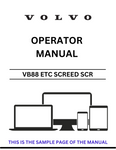 Discover the essential VOLVO VB88 ETC Screed Operator Manual in a convenient PDF format. This comprehensive guide is designed to enhance your understanding and operation of the VB88 screed, ensuring you maximize its performance and efficiency on the job site.