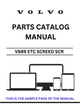 Discover the essential VOLVO VB89 ETC Screed SCR Parts Catalog Manual, designed specifically for serial numbers 3.0-9.0M ABG9820. This comprehensive PDF file serves as a vital resource for maintenance and repair, ensuring you have all the necessary information at your fingertips.