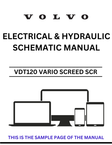 Discover the VOLVO VDT120 Vario Screed SCR Electrical and Hydraulic Schematic Manual, designed specifically for the SN 5.0-12.5M ABG9820 model. This comprehensive PDF file serves as an essential resource for operators and technicians, providing detailed schematics that simplify maintenance and troubleshooting.