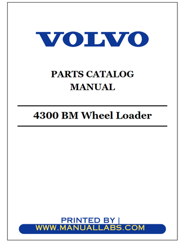 4300 BM VOLVO WHEEL LOADER WORKSHOP SERVICE MANUAL - PDF FILE DOWNLOAD