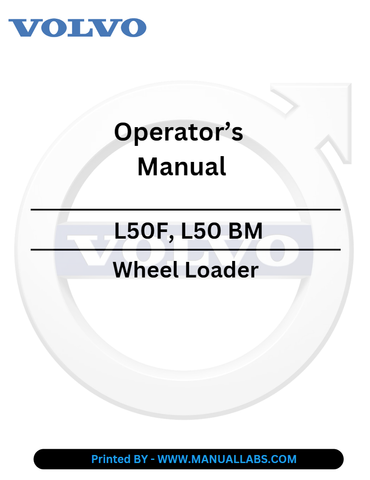 L50 Volvo BM Wheel Loader Operator's Manual - PDF File Download