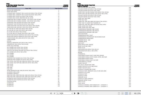 Discover the ultimate resource for maintaining your White Field Boss Tractor 2-105 with our comprehensive Parts Catalog (43322000) in PDF format. This digital catalog is designed to provide you with detailed diagrams and part numbers, ensuring you can easily identify and order the components you need for optimal performance.