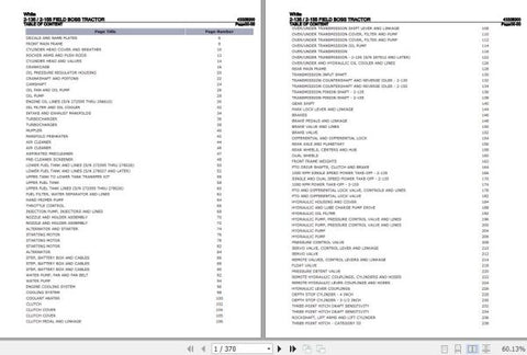 Discover the ultimate resource for maintaining your White Field Boss Tractor 2-135 and 2-155 with our comprehensive Parts Catalog Manual (43328200). This PDF file is designed to provide you with detailed diagrams and part numbers,