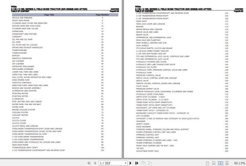 Discover the essential resource for maintaining your White Field Boss Tractor with the 2-135, 2-155 Series Parts Catalog Manual (43337000). This comprehensive PDF file is designed to provide you with detailed diagrams and part numbers,